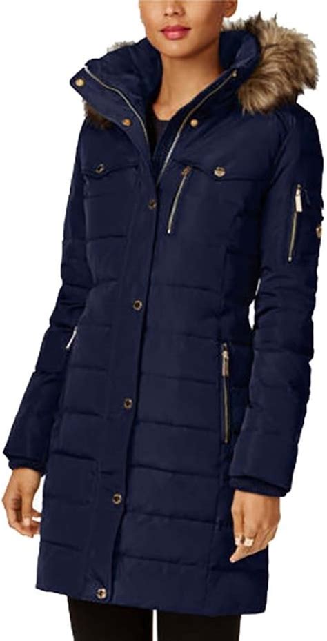 michael kors down coat with chest pockets|Michael Kors down filled coat.